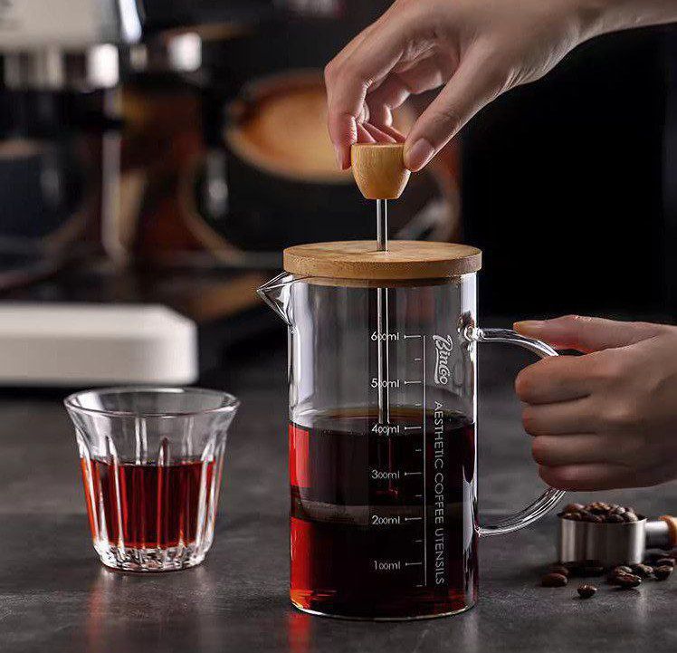 كوفى بريكس حراري مع غطاء خشب بامبو للمشروبات الساخنة والباردة