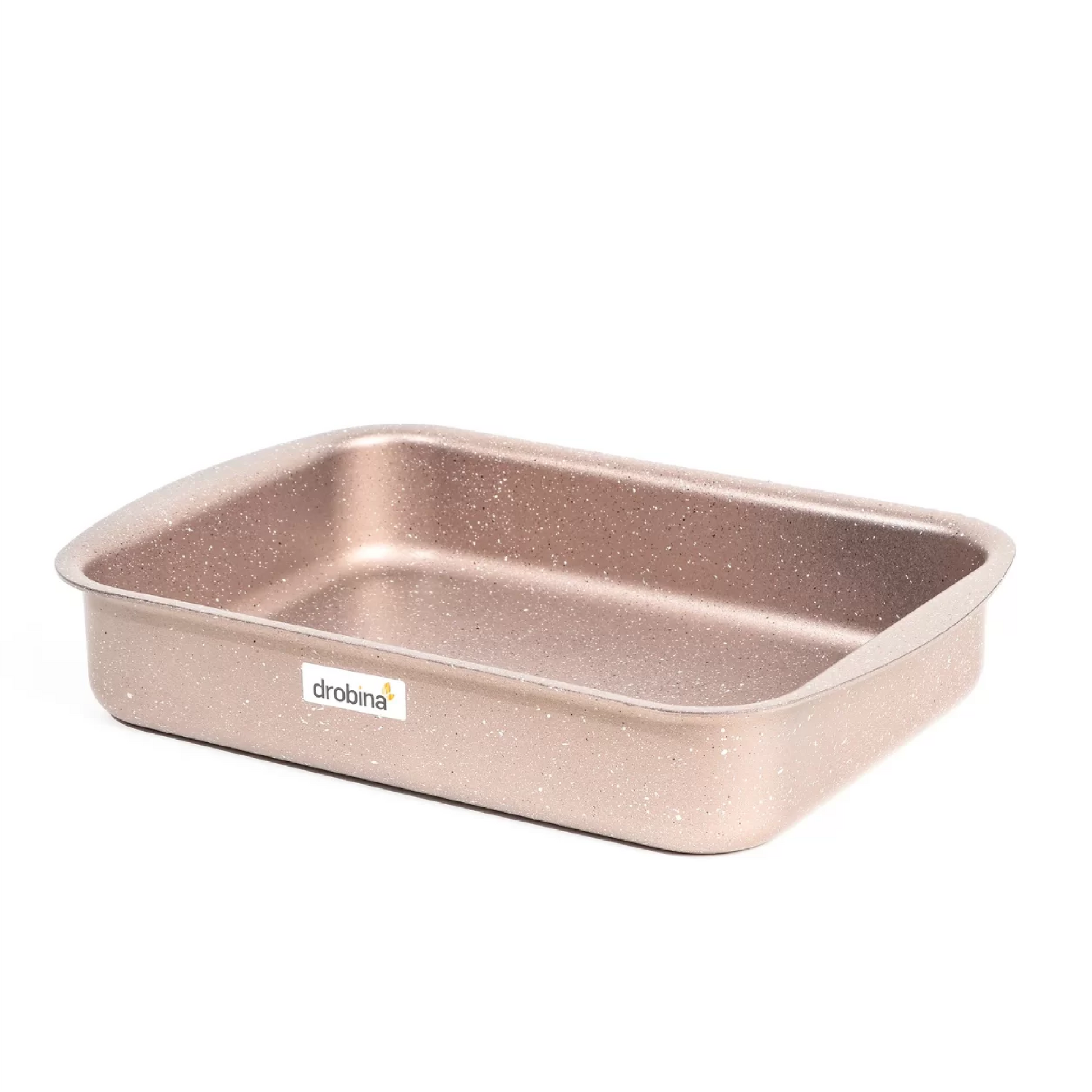 طقم حلل جرانيت دروبينا 14 قطعة لون روز عالي الجودة مع أغطية ستانلس