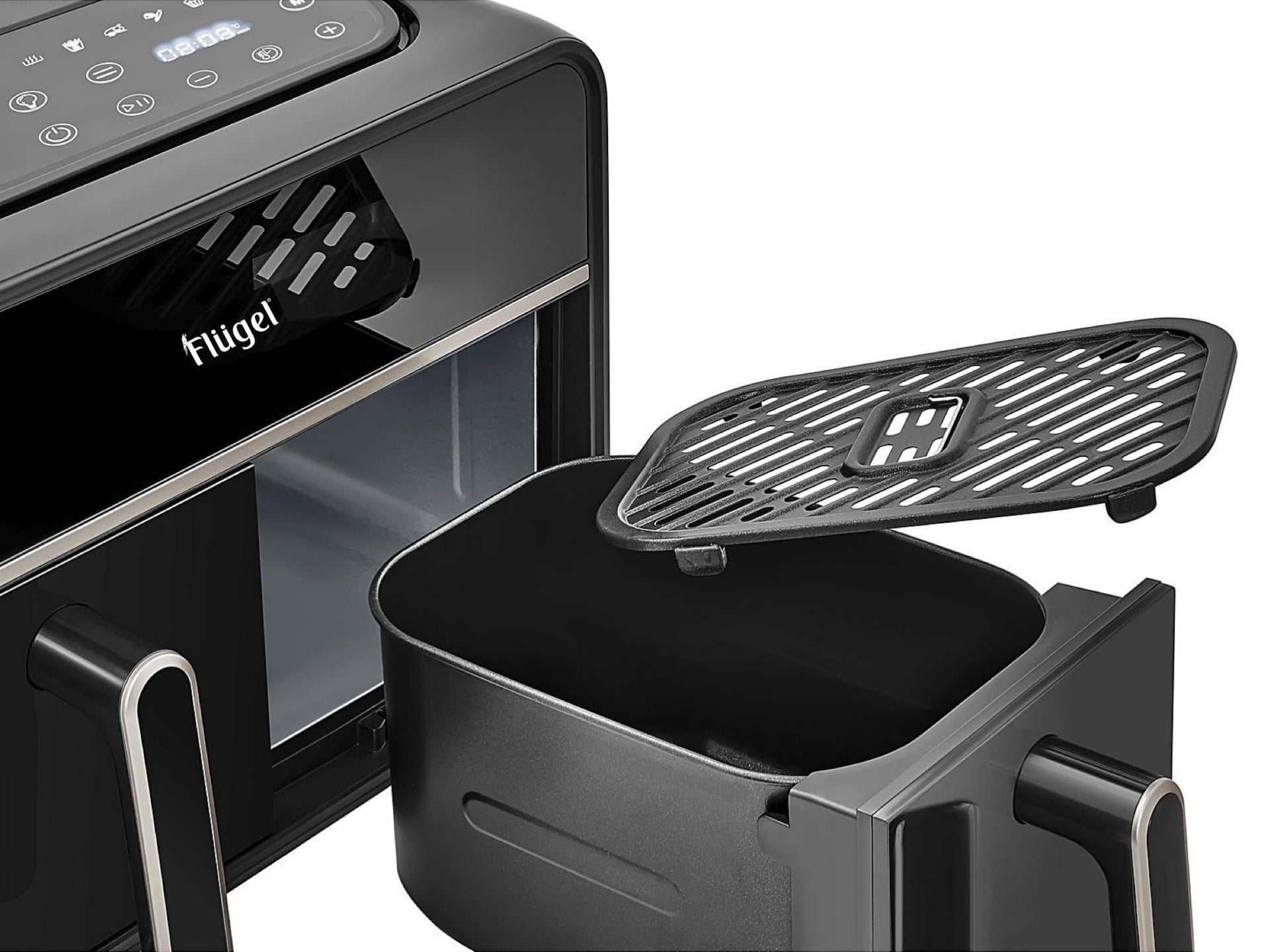 مقلاة هوائية فلوجل أرشيا مزدوجة السلة 14 وظيفة موديل 6178