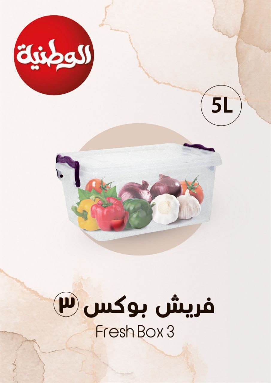 علب فريش بوكس بلاستيك صحية من الوطنية لحفظ الطعام بنضارة عالية