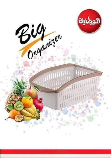 منظم ثلاجة بلونين من الوطنية للبلاستيك مقاس صغير وكبير لتنظيم محتويات الثلاجة