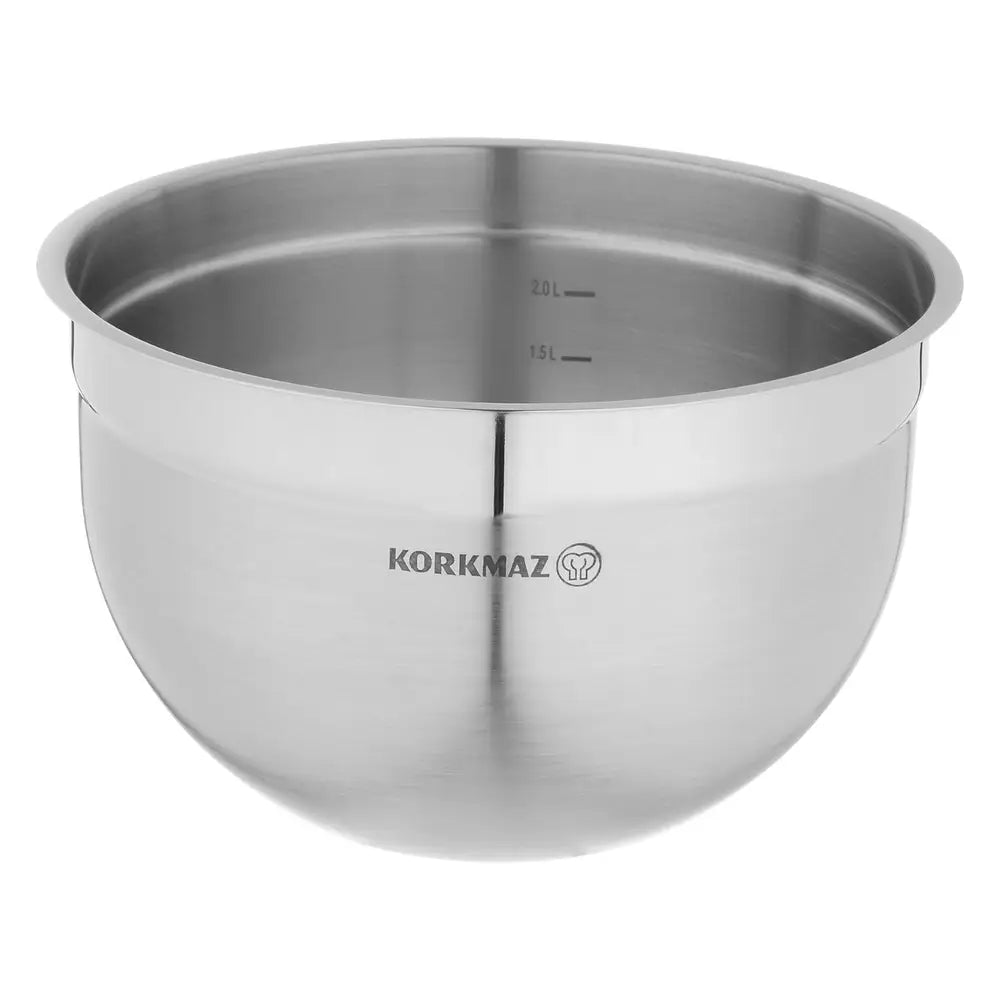 طقم حلل ستانلس ستيل كوركماز ألفا جامبو 15 قطعة فضي