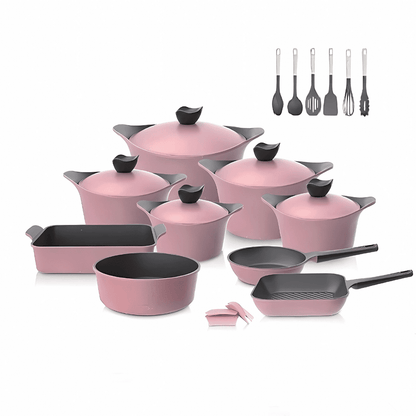 طقم حلل جرانيت إيني 20 قطعة روز نيوفلام كوري أصلي