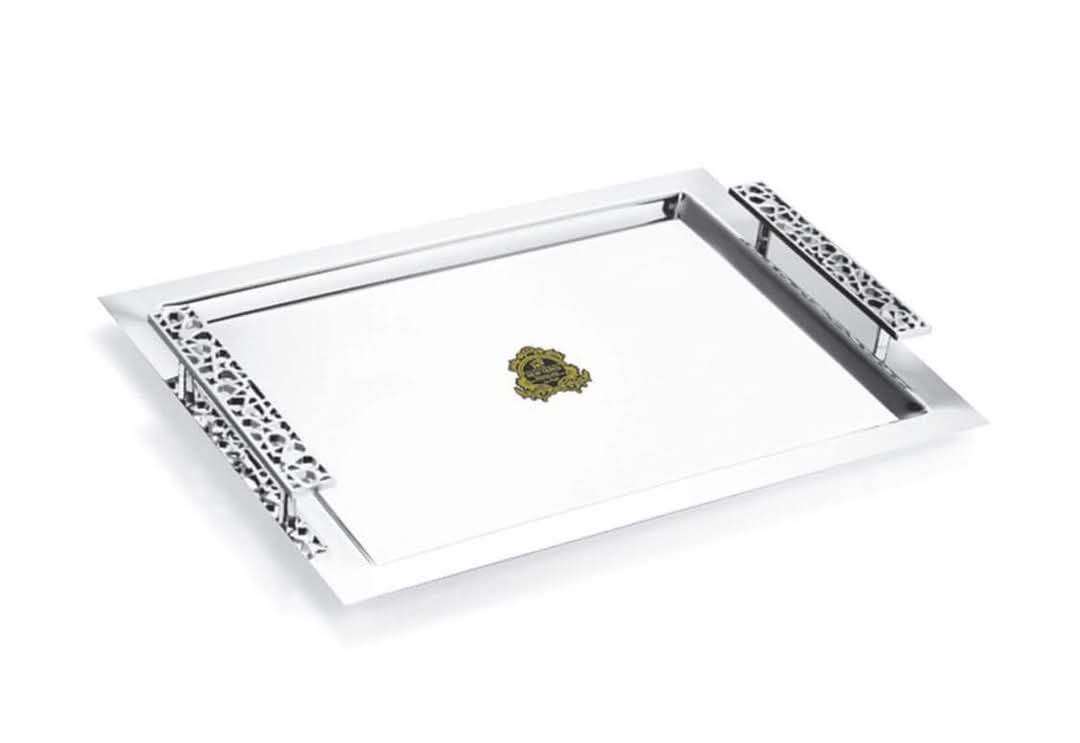 صينية فطار استانلس نيو تريز كبيرة مقاس 30×56 مصنوعة من خامة 18/10 مقاومة للصدأ