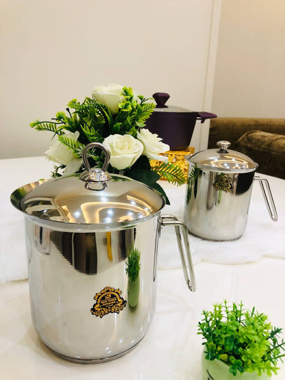 لبانة استانلس ستيل بغطاء من نيو تريز بسعة 1.5 و2 لتر قاعدة حرارية لتوزيع الحرارة