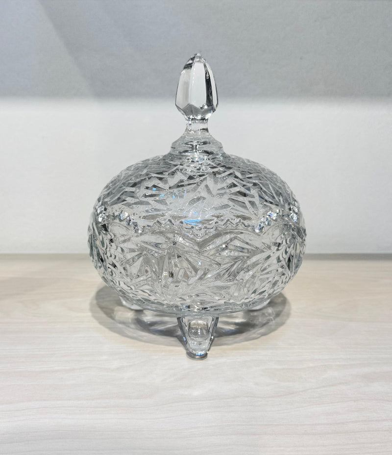 بونبونيرة كريستال نوكليت بارجل فاخرة مصنوعة من زجاج كريستالي نقي بتصميم أنيق