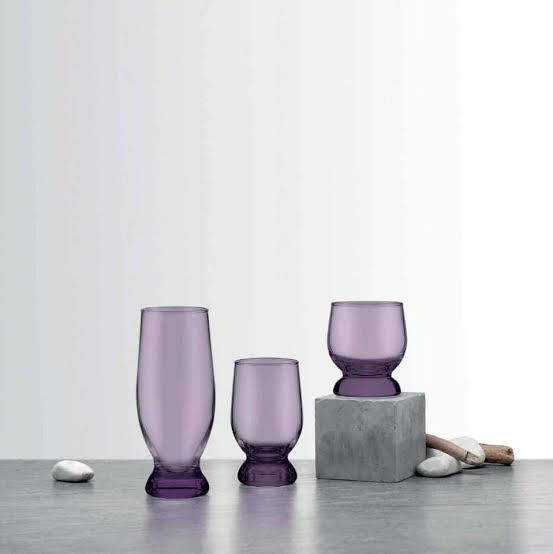 طقم أكواب أكواتك 18 قطعة من باشاباشي مصنوع من زجاج شفاف عالي الجودة بتصميم أنيق وعصري