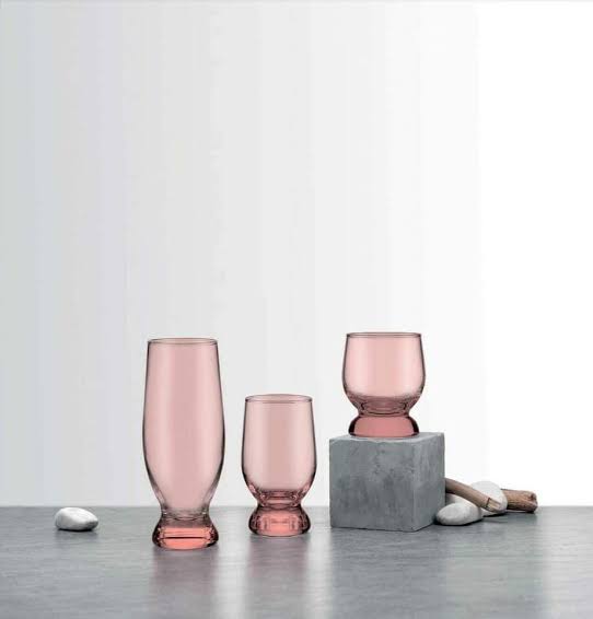 طقم أكواب أكواتك 18 قطعة من باشاباشي مصنوع من زجاج شفاف عالي الجودة بتصميم أنيق وعصري