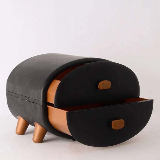 كومودينو ومنظم فونكس 2 دور باللون الأسود والروز واللبني لتنظيم الأغراض المنزلية