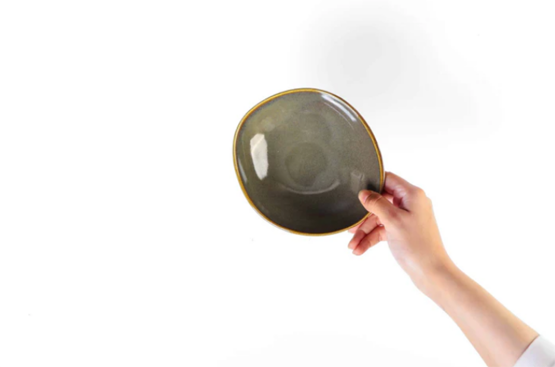 طقم عشاء تركي من بورسر مكون من 24 قطعة باللون البني الصقيل التفاعلي مناسب للمناسبات والاستخدام اليومي