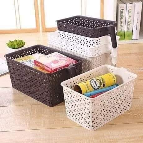 منظم ثلاجة بلاستيك تصميم راتان بيد من الوطنية لترتيب الخضار والفواكه في المطبخ والثلاجة