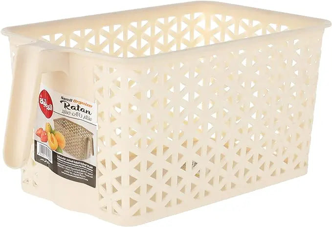 منظم ثلاجة بلاستيك تصميم راتان بيد من الوطنية لترتيب الخضار والفواكه في المطبخ والثلاجة