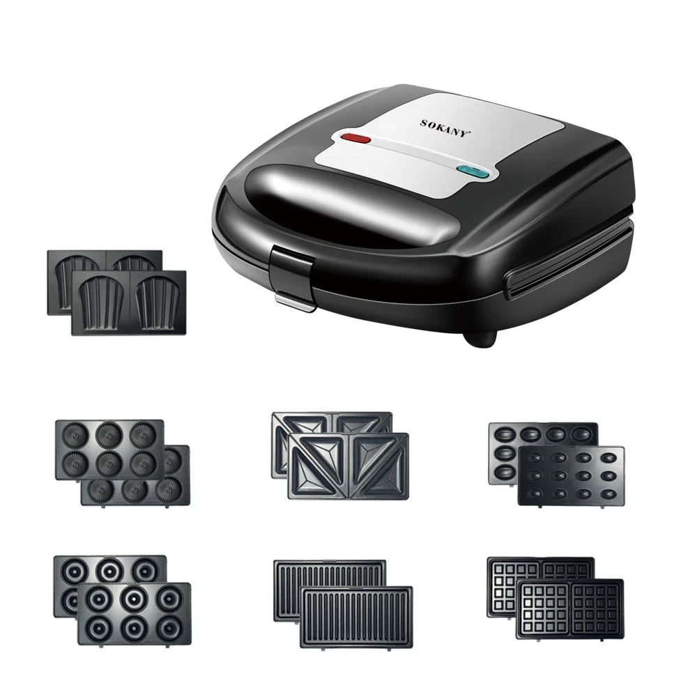شواية كهربائية سوكاني 7 في 1 KJ-907 ساندوتش ميكر 750 وات
