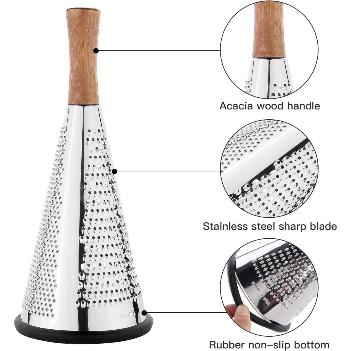 مبشرة هرمية ستانلس ستيل ذات 4 جوانب بقاعدة مطاطية مانعة للانزلاق