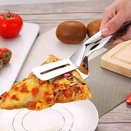 شيالة ومسك تحمير استيل متين لأعمال الشواء وتقليب الطعام بسهولة