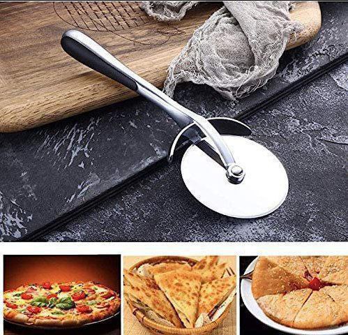 Stainless Steel Pizza and Pastry Cutter with Ergonomic Handle