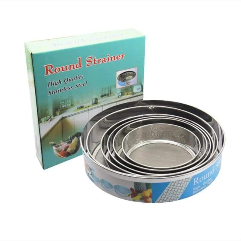 طقم منخل استانلس ستيل 6 قطع بأحجام مختلفة للمطبخ