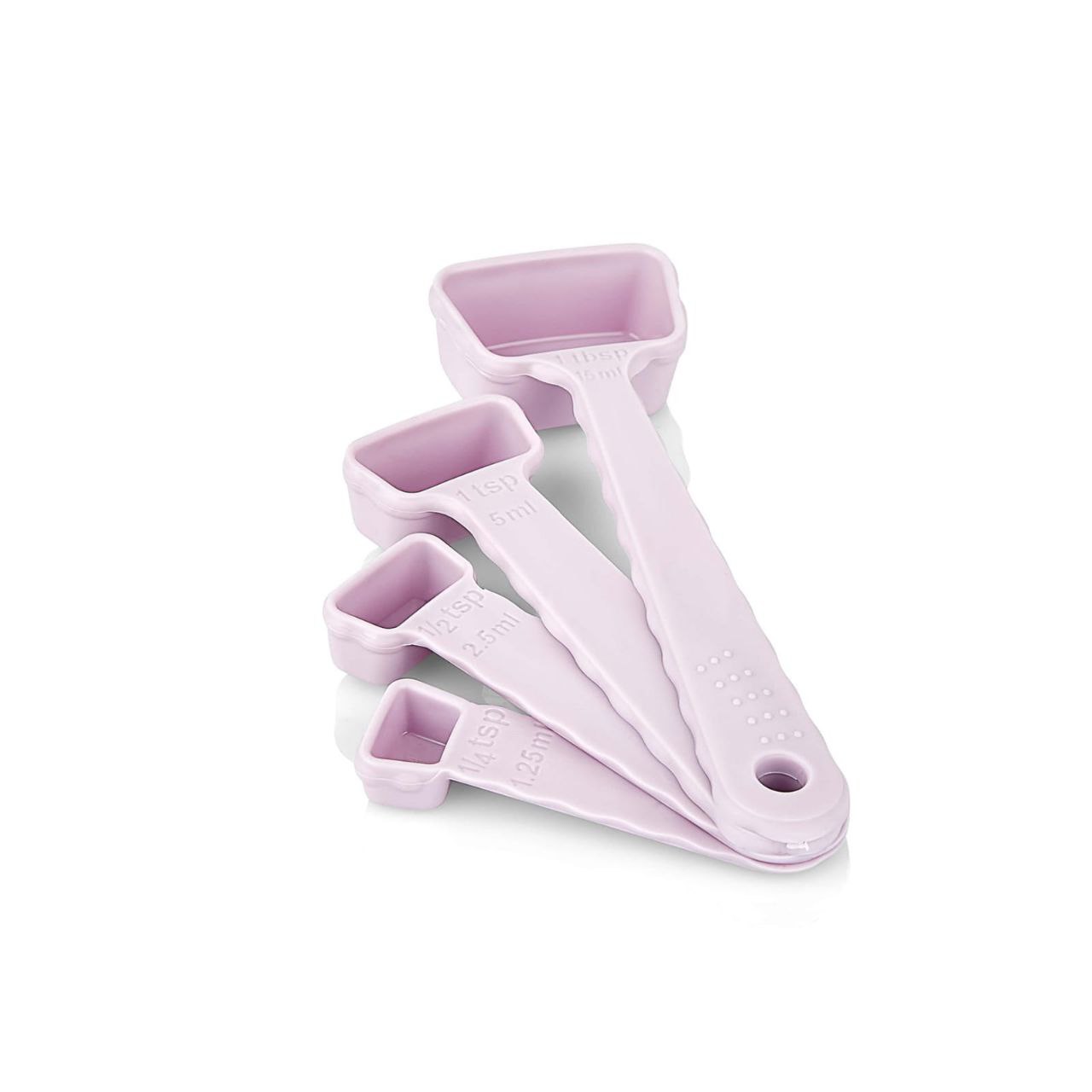 طقم ملاعق معيارية بلاستيك تركي مكون من 4 قطع لقياس التوابل والمكونات