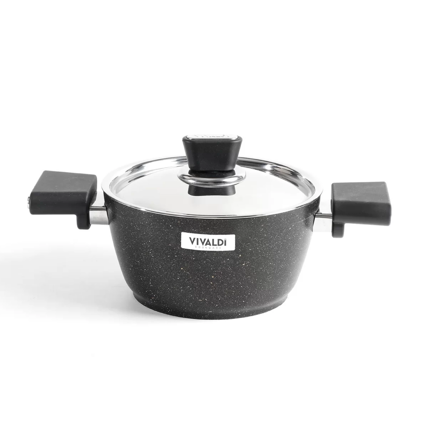 طقم حلل جرانيت فيفالدي 15 قطعة مع أغطية استانلس وألوان عصرية للمطبخ