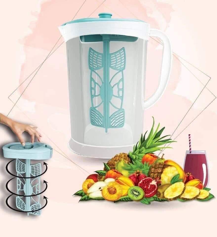 دورق عصير بترفلاي من الوطنية مزود بقلّاب لخلط وتقليب العصائر